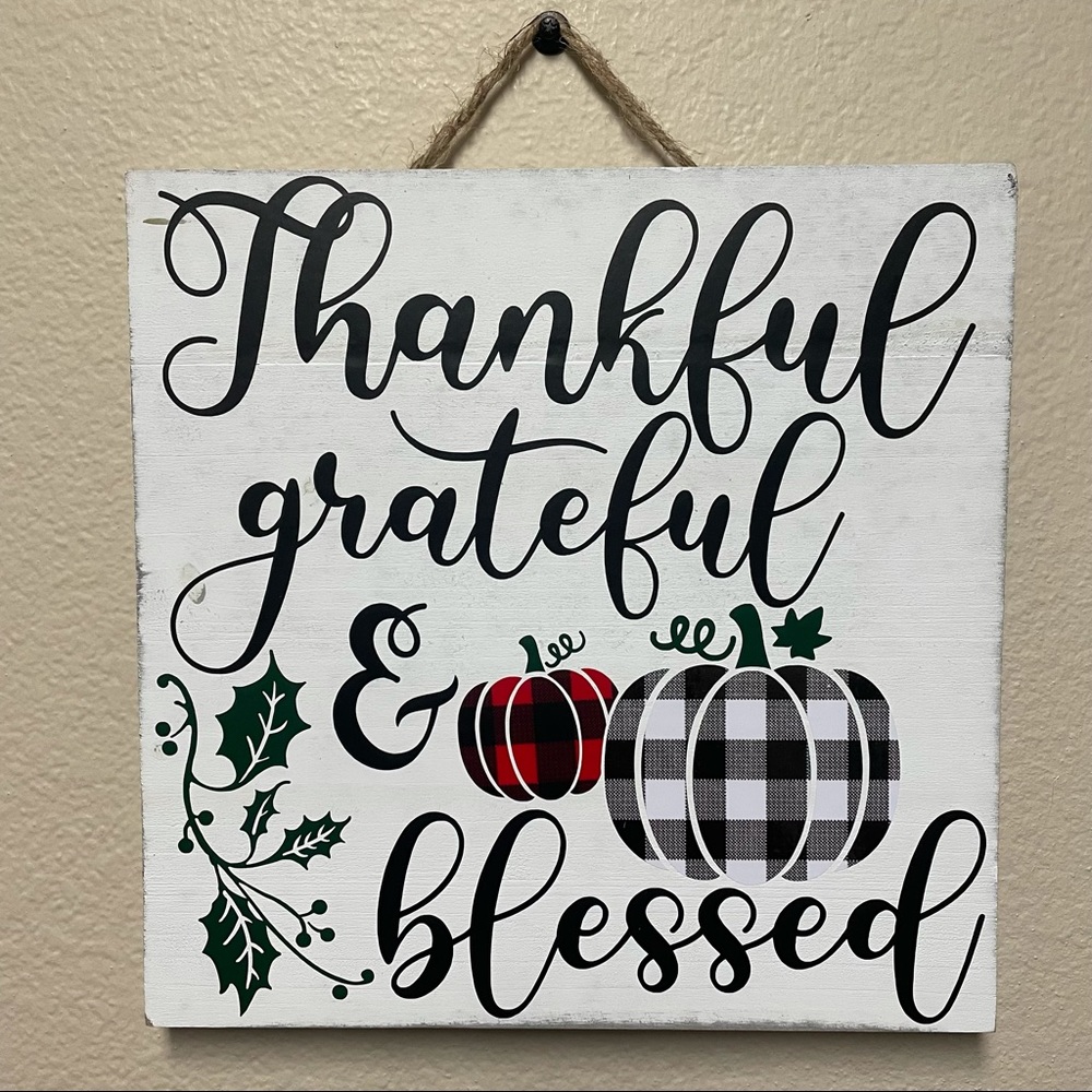Farmhouse Sign Rustic Holiday Christmas Gift Pumpkins Fall Thanksgiving
